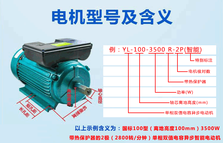 YL-100-3500R-2P（智能電機(jī)）型號(hào)的含義